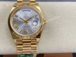 AR Factory Rolex Daydate 40*12.2mm 3255 Movement Silver Face Romans Markers Watch